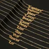 Frauen 12 Briefe Zwölf Constellations Anhänger Halskette Gold und Stahl 2 Farben Mann-Edelstahl-Sternzeichen Halskette Schmuck