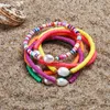 Orecchini collana venil vinile heishi bracciale girocollo perle polimeri perle perle per donne boho spiaggia di surf set di gioielli da surf13879510