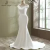 Elegante sexy eenvoudige stijl boot nek zeemeermin trouwjurk 2020 gewaad de Mariee bruid jurken huwelijk jurk vestido novia