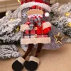 Jultomten Claus Christmas Stocking Hanging Feet Lattice Xmas Socks Cartoon Doll Xmas Tree Decorative Pendant Kids Candy Present Bag DA949