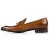 Dress Shoes Male Formal Footwear Men Loafers Patent Leather Brown Slip On Tassel Wedding Party Mens Big Size 38-48