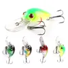 HENGJIA الصيد إغراء الساعد صيد السمك 75MM 7.5CM 10G CRANKBAIT بيت سحر 200PCS 4 ألوان 2 خطاف