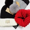 Femmes hiver bonnets chapeau marque épais bonnet tricoté chapeaux pour filles hiver chapeau pompon pour enfants femmes Skullcap Designer Bonne293v