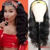 100 perruques de bandeau de cheveux humains