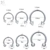 ZS 5 Pcs/lot Stainless Steel Nose Ring Spike Nose Piercings Helix Ear Piercing For Women Men Septum Rings Body Piercing Jewelry