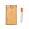 High Quality Wood Dugout Pipe 2 In 1 With Wooden Box Digger One Hitter Glass Pipes 59mm Diameter HHC2006