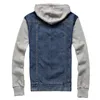 Mäns Jackor Mens Jacket Denim Hooded Sportkläder Outdoor Casual Mode Jeans Gentleman Plus Storlek 5XL