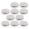 2000pcs 5g Round Aluminum Cans Tins Storage Cream Cosmetic Pot Lip Balm Container Box Case Tin Jar Jars with Screw Lids Silver