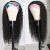 Meetu Body Wave Human Hair Wigs With Pannband Maskin gjorde ingen spets peruk Rätt vatten Löst djup naturlig färg för kvinnor alla AG9832072