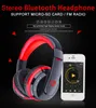 Freeshipping Over Ear Bass Stereo Bluetooth Headset Wireless Headset Supporto Micro SD Card Radio Microfono