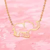 Hanger Kettingen Roestvrij Stalen Ketting Voor Vrouwen Man Schattige Kleine Olifant Goud En Zilver Kleur Verlovingssieraden Gift1293m