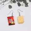 Creative Small Simulation Hook Earrings Funny Instant Noodle Chili Drop Earrings Women Fashion Jewelry7332803