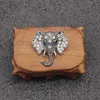 Vintage strass elefante broche bronze animal broches para mulheres homens denim terno camisola colarinho botão crachá broche219f