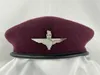 Berets Parachute Regiment Red Devils WWII UK Army British Silver Badge Beret Hat Store16939076