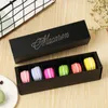 Macaron Box торт коробка Home Made Macaron Шоколад Коробка Бисквит сдоба Box Retail бумажной упаковка 20,3 * 5,3 * 5.3cm LX3204