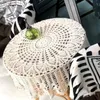 テーブルクロスかぎ針編み綿テーブルクロス折りたたみ式ソリッドヴィンテージ実用的な柔らかいダイニングルームパーティー用品ウェディングキッチンの装飾