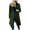 Kvinnor Vinter Lapel Ull Coat Trench Jacket Long Overcoat Outwear Höst Vinter Dropshipping Storlek Fritid Arbete Kläder Försäljning T200110