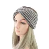 Orelha inverno mais quente Headband Handmade elástica de malha de lã com alça de cabeça envoltório hairband Mulheres Meninas Cabelo Acessórios Banda