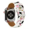 Apple Watch Series 5 4 3 2 1 38mm 44mm 44mm 44mm 44mm用プリントレザーベルトのリストバンドバンドストラップ