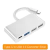 3 in 1 Type C naar VGA HDTV DP 4K HUB Aluminium USB 3.0 Oplaadadapter USB-C 3.1 voor Mac Air Pro Huawei Mate10 Samsung