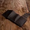 Men Wallets Vintage Cow Genuine Leather Wallet Male Handmade Custom Dollar Price Coin Purse Short Wallet Employee Gift1