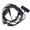 Nowy-3.5mm Regulowany Gardło Mikrofon Mikrofon Mikrofon Covert Acoustic Tube Słuchawka Słuchawka z palcem PTT dla Walkie Talkie