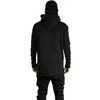 Assassin's Creed High Neck Men's Hooded Sweatshirt Black Hip Hop Cloak Oversize Hoodie Streetwear Coat Harajuku Style Male Tops