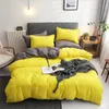 2021 conjuntos de cama de cor sólida 3 pcs roupa de cama de camas de edredão fronha desenhista residenciais residenciais suprimentos em estoque