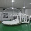 Chambre Double extérieure gonflable bulle dôme tente bulle hôtel 2-4 personnes avec ventilateur Transparent bulle maison TopQuality