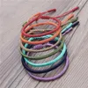 Yoga Rope Pulseira 7colors Oração Buda Handmade Woven Tópico Pulseiras Nó afortunado Adjustalbe Bangles por Mulheres Homens Boho Jóias