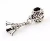 100 stks Eiffel Tower Charm Big Hole Bead Europese Hanger Fit Pandora Armbanden Ketting DIY Sieraden Maken