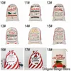 Christmas Gift Bags Santa Claus Gift Storage Bags Santa Sack Printed Drawstring Bag With Reindeers Kids Gift Candy Sack Bags BH4059 TQQ