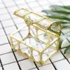 Gold Treasure Boîte Candy Box Cadeau Wrap Mariage Favus Mini Boîtes-cadeaux Boîtes de cadeaux Food Grade Plastique TRANSPARENT BIJOUX STOAGE CAS 2 DOUZES 24PRS