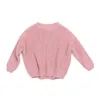 Pullover 1-5y baby grundläggande tröja crewneck tjocka barn slouchy mjuk ull kläder för pojkar tjejer höst vinter tröja hooded top1