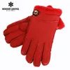 Luvas sem dedos Warm Winter 2021 Marca manual Moda Mittens Macho Leather Sheepskin Fur1