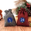 Advent Takvim Kumaş Çanta Kumaş Çanta Advent Takvim Noel DIY Craft Takımı