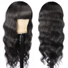 Allove Brazilian Body Wave Loose Deep Curly Hush Hair Wigs with bangs peruvian straight kinky curly none lace hair hair ma8623850