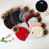C Bonnet en maille Winter Warmth avec la boule de velours Épaississement plus Toque en fourrure tricotée Bonnet d'hiver Bonnet Caps HHB1650