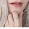 Новое кольцо стерлингового кольца стерлингового кольца стерлингового серебра с кольцом Cz Stone Fit Jewelry Lovers Lovers Fashion Ring9503543