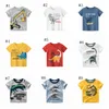 Enfants T-shirts Coton À Manches Courtes Garçons Chemise Dessin Animé Enfants Fille Sweat Bateau Cou Toddler Tops Été Enfants Vêtements 24 Designs DW5875