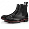 2020 Moda Stili Kırmızı S Sneaker Erkekler Önyüklemeler Süet Deri Kırmızı Erkek Ayakkabı Süper Mükemmel Kavun Motosiklet Boot Men8284517