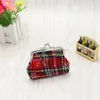 Wholesale-coin and America Christmas New purse lattice pattern Europe Coin bag Mini Student Zero purse