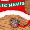 2021 Winter Houd Warm Kids Xmas Earboek Hoed Kerststijl Gebreide Hoeden Santa Claus Snowman Bomen Double Side Baby Caps Bont Ballen