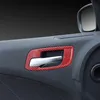 Anel de ajuste Handle Red Carbon Fiber porta interna para Dodge Charger 2011+ de alta qualidade Auto Acessórios Interior