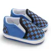 PUDCOCO 2020 حديثي الولادة طفل BOY GIRL CRIB PLAID PRINT SHOES CANVAS PRAM SHOES