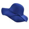Простая винтажная ретро-детская шляпа для девочек-федора, шерстяная фетровая шляпа с широкими полями, гибкая солнцезащитная пляжная кепка для родителей и детей, 1269f, 2020