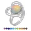 Retro Temperaturmessung Emotion Ring Sensing Farbwechsel Wassertropfen Herz Stimmung Ringe Damenmode Hip Hop Schmuck Wille und Sandy