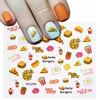 Nouveau Design motif Nail Art autocollant ensemble beau chat gâteau arc-en-ciel Image eau décalcomanie curseur enveloppes décor manucure