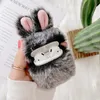 Cute 3D Rabbit Furry Storage Bag Cover for TWS Apple Airpods Earphone Soft Plush Pouch Shell7802230