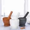 Stone Cudgel Pestle Rolls Grinder Negro Blanco Trabajo hecho a mano Ajo Puré Molino Condimento Especias Hogar Cocina Abrader 4 8tq G2